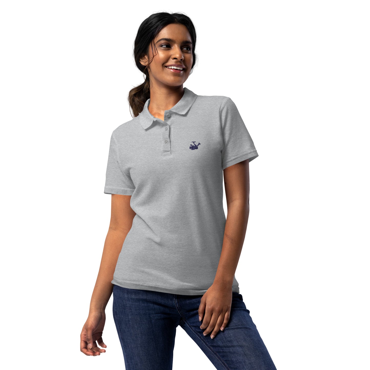 'Spinning Reel' Women’s Polo Shirt