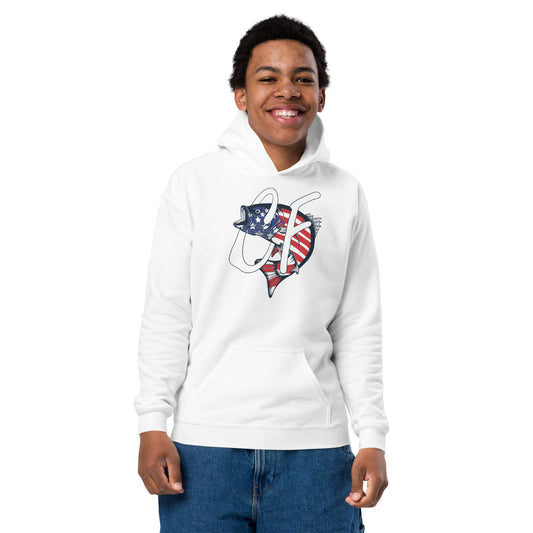 'American Striper' Signature Logo Youth Hooded Sweatshirt