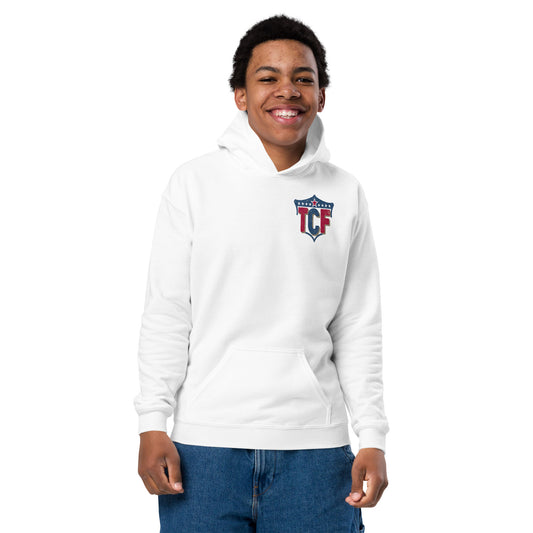 'Nautical Striper' Youth Hooded Sweatshirt